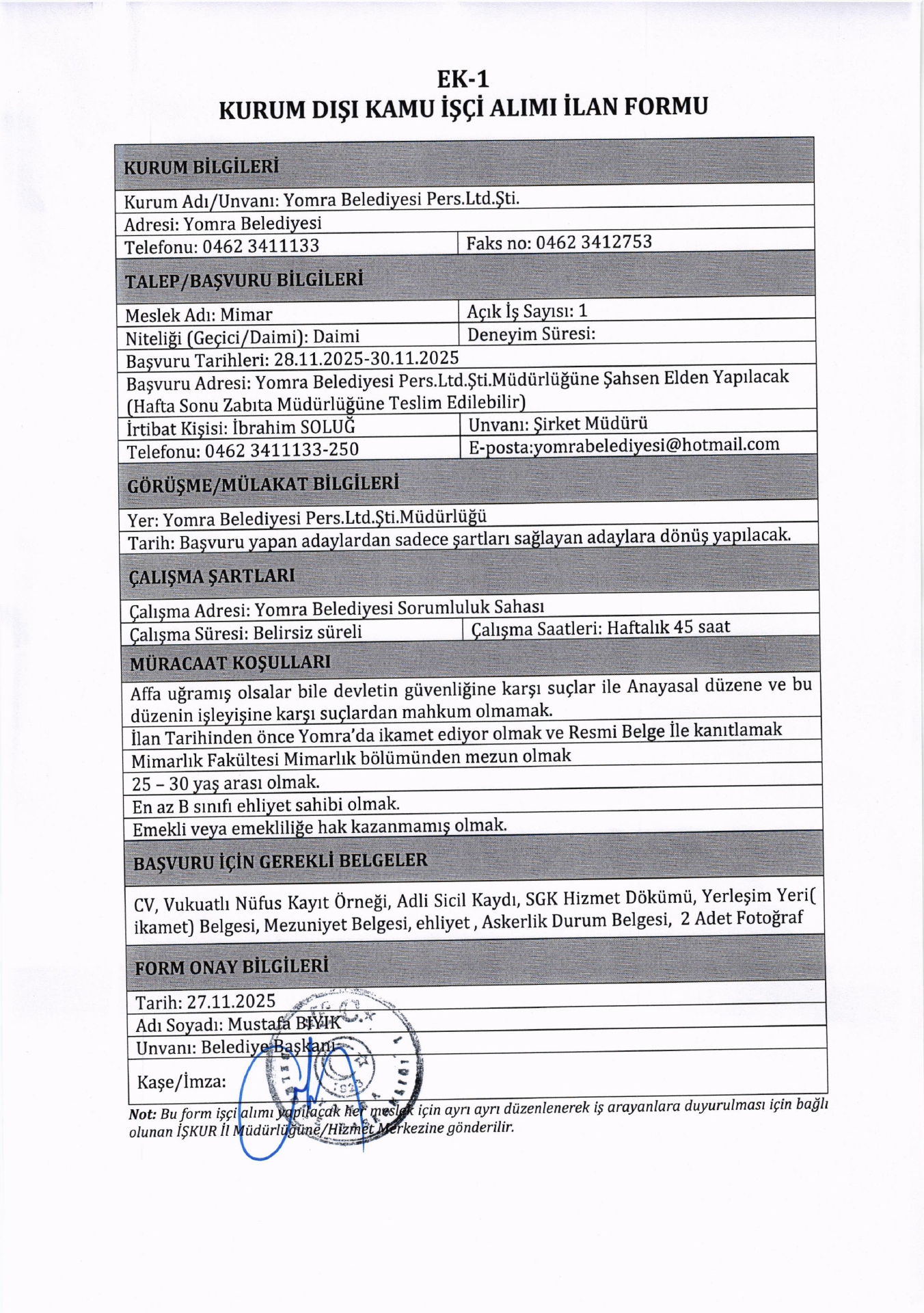 trabzon yomra belediyesi 1 isci alacak 0