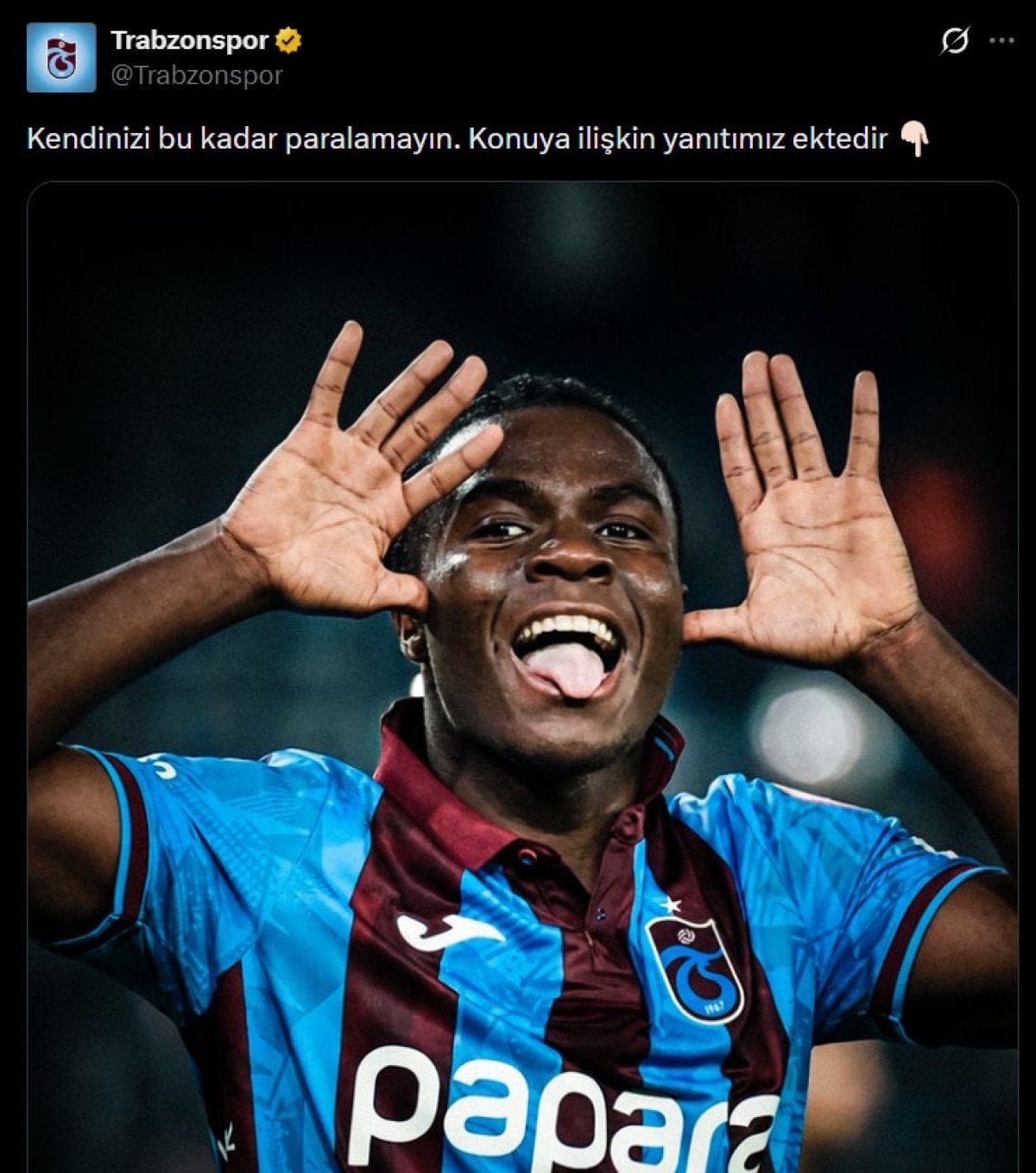Galatasaray'a yanıt verdiler! Trabzonspor'dan olay Oulai paylaşımı 2 galatasaraya yanit verdiler trabzonspordan olay oulai paylasimi 1 S1kafURB
