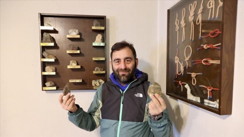 trabzonlu dagci zirvelerden topladigi taslarla kafesine dag ruhu katti 3 uMLhAuYs