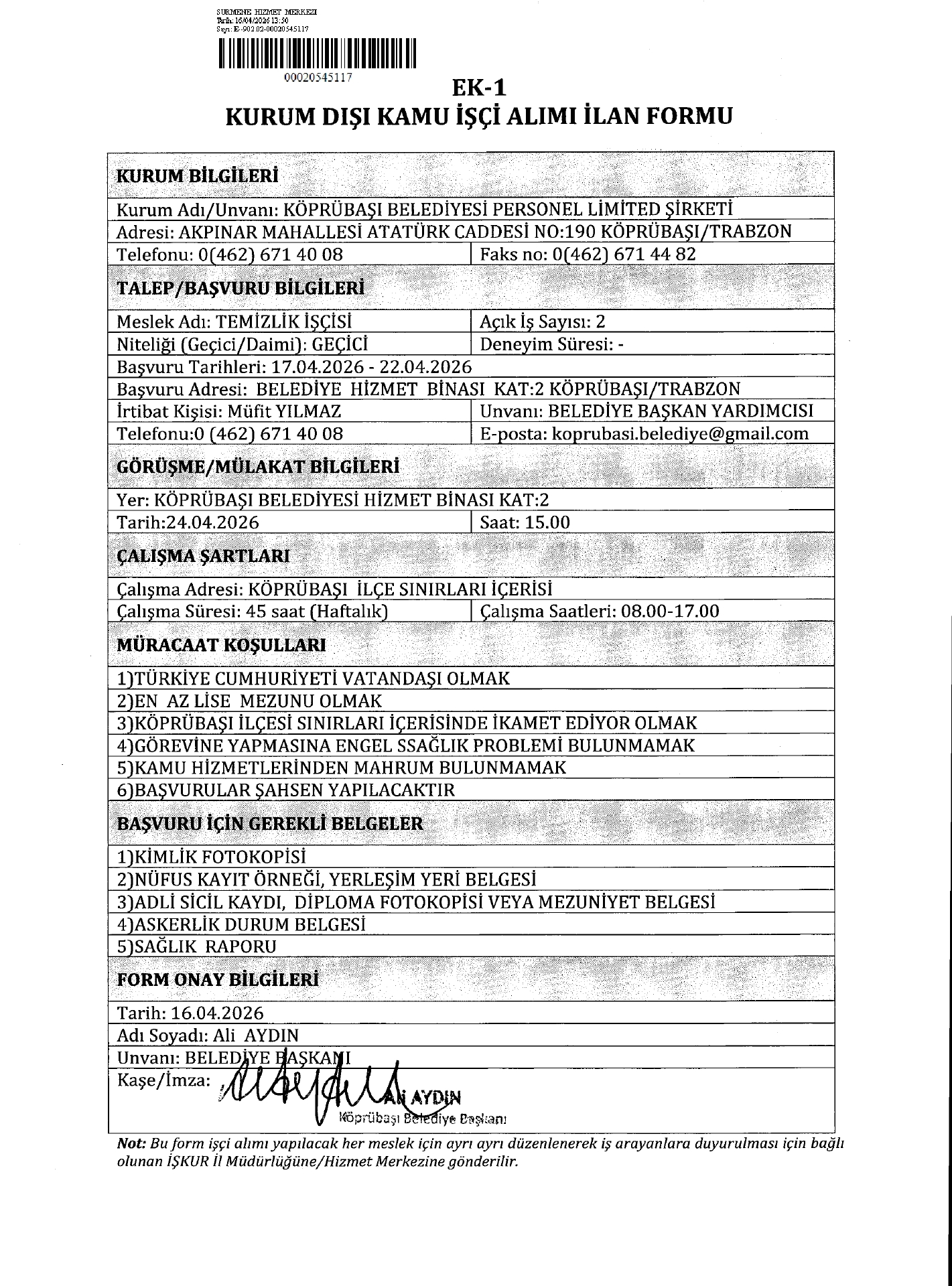 trabzon koprubasi belediyesi gecici 2 isci alacak 0 yzDfsqzw