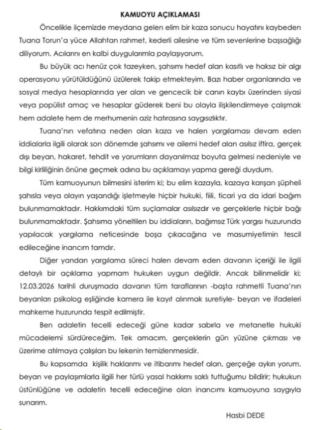 tuananin kazada vefat etmesinin ardindan hasbi dede sessizligini bozdu 2