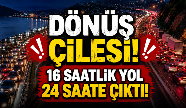 Trabzon'dan Dönüş Çilesi! Bayram Sonrası Yollar Kilitlendi